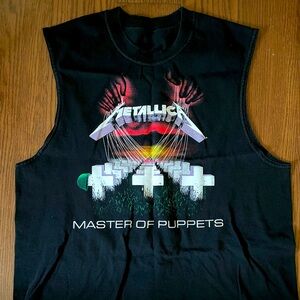 METALLICA MASTER OF PUPPETS Band Black Muscle Shirt